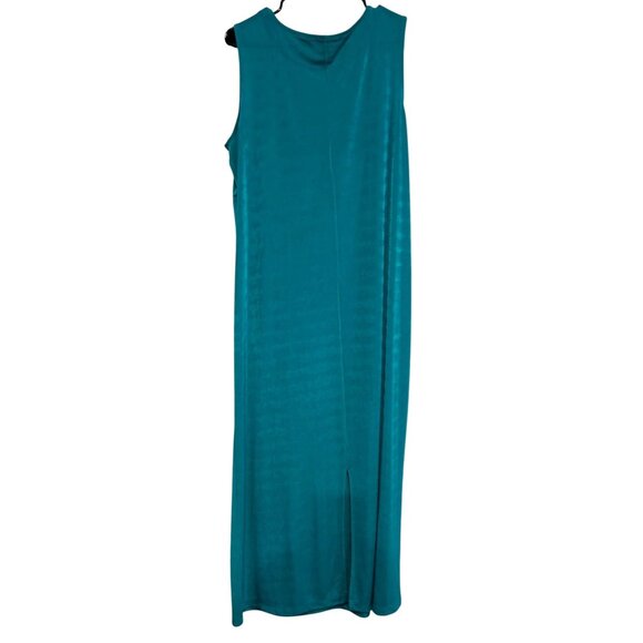 JM Collection Sleeveless Teal Maxi Dress Sz 1X - Picture 2 of 8